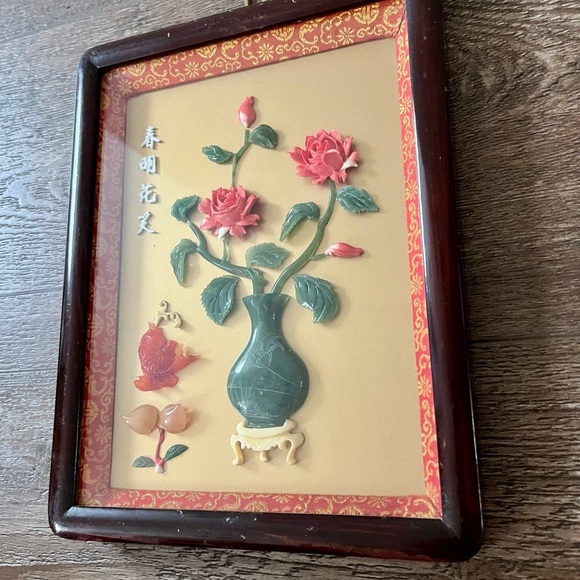 Chinese imitation jade and stone wall artwork - Picture 4 of 9